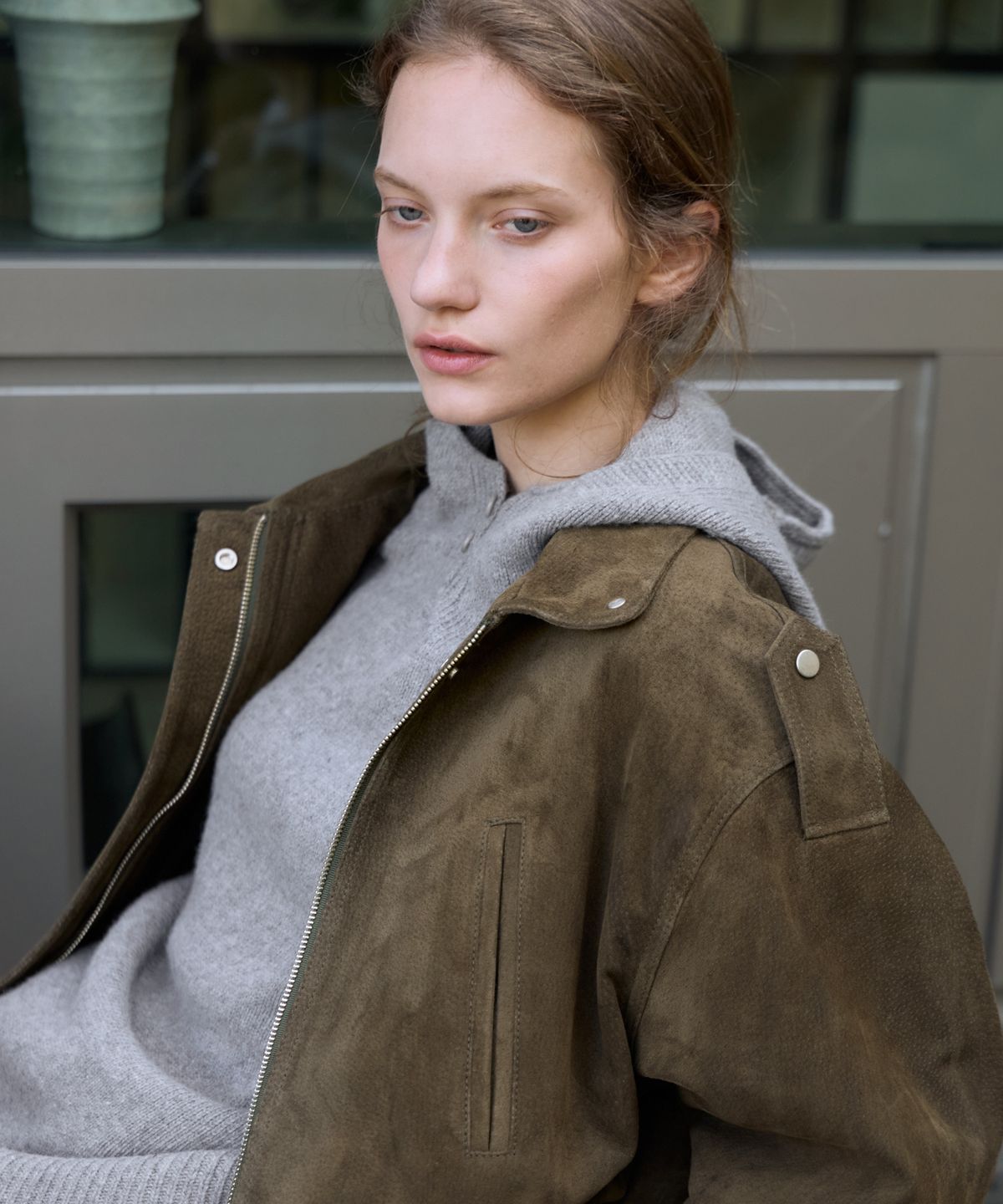유라고(URAGO) Suede half jacket
