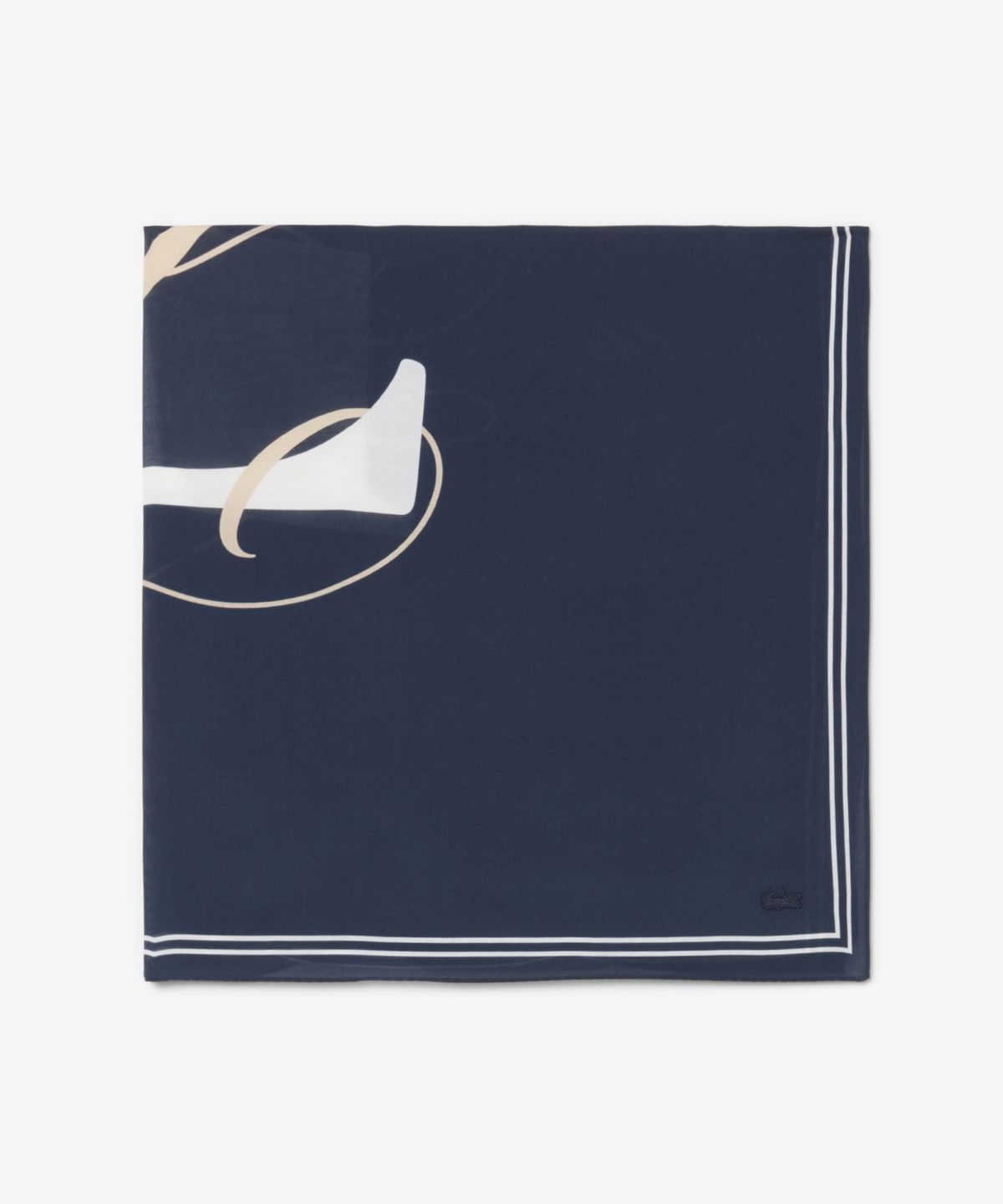라코스테(LACOSTE) 여성 더블 L 프린트 레이온 스카프 RE8850-56N WUU
