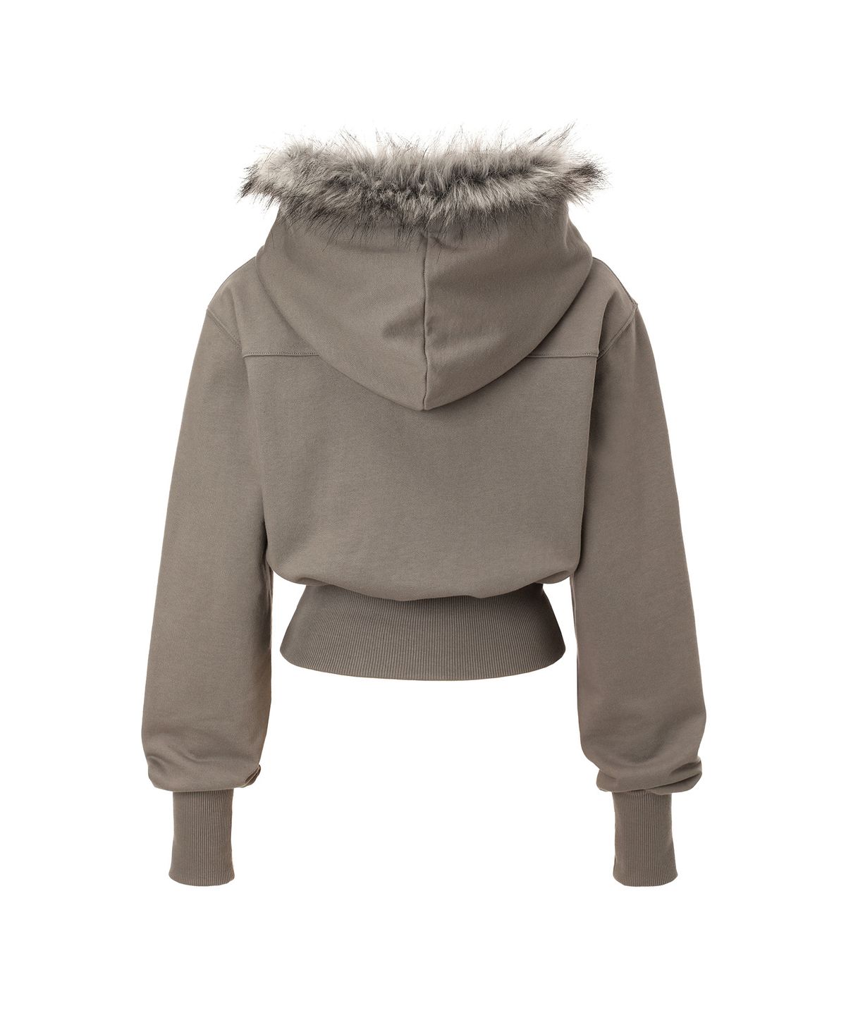 카키포인트(KHAKIPOINT) Static Fur Hood Zip-up (khaki gray)