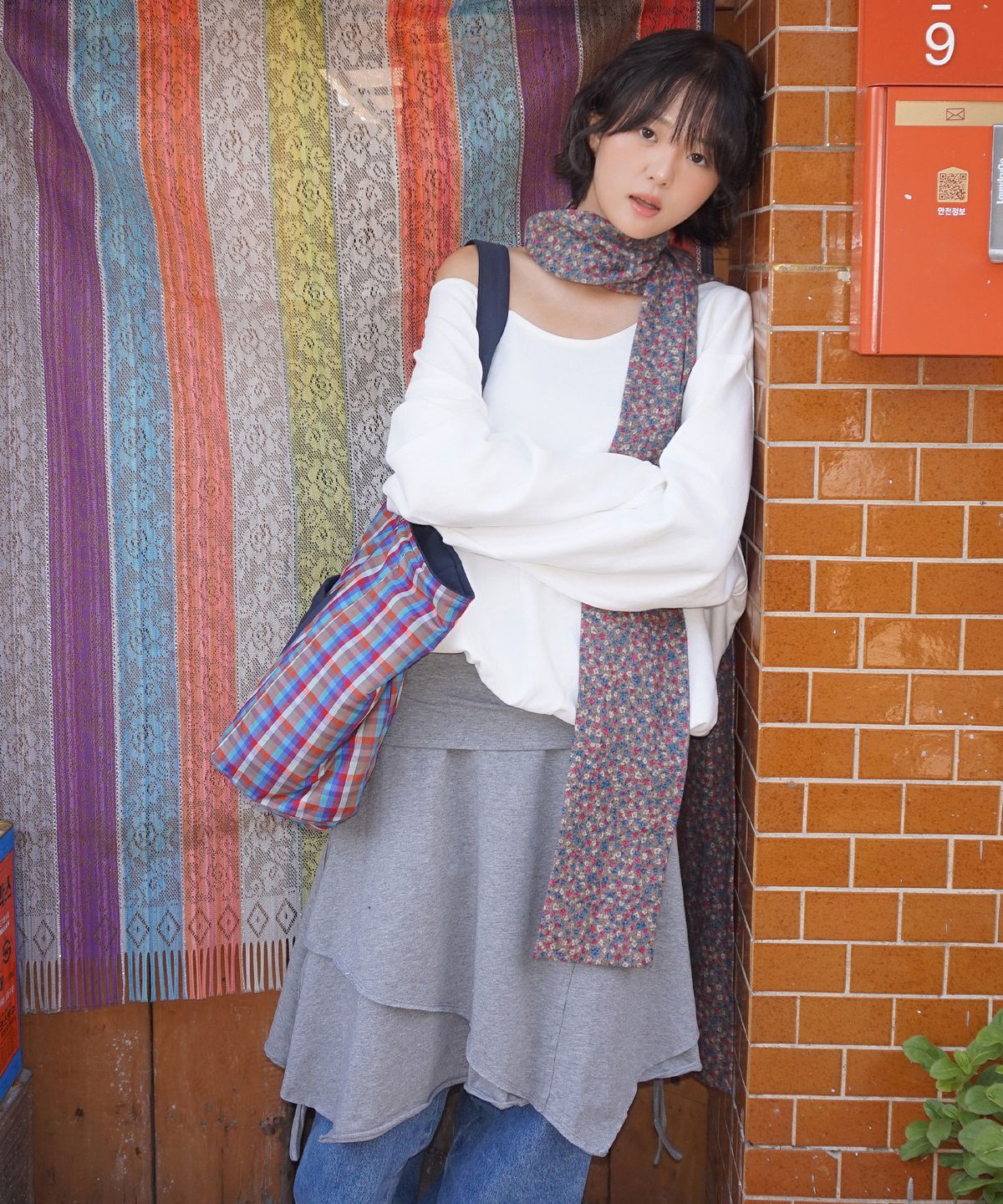 샐볼(SALBOL) VINTAGE FLOOORAL MUFFLER [PURPLE]