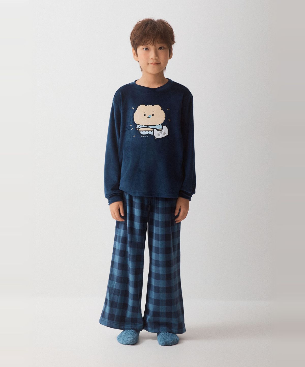 스파오 키즈(SPAO KIDS) [키즈] (망그러진곰) 라운드넥 파자마(Blue)_SPPPG4TKU2