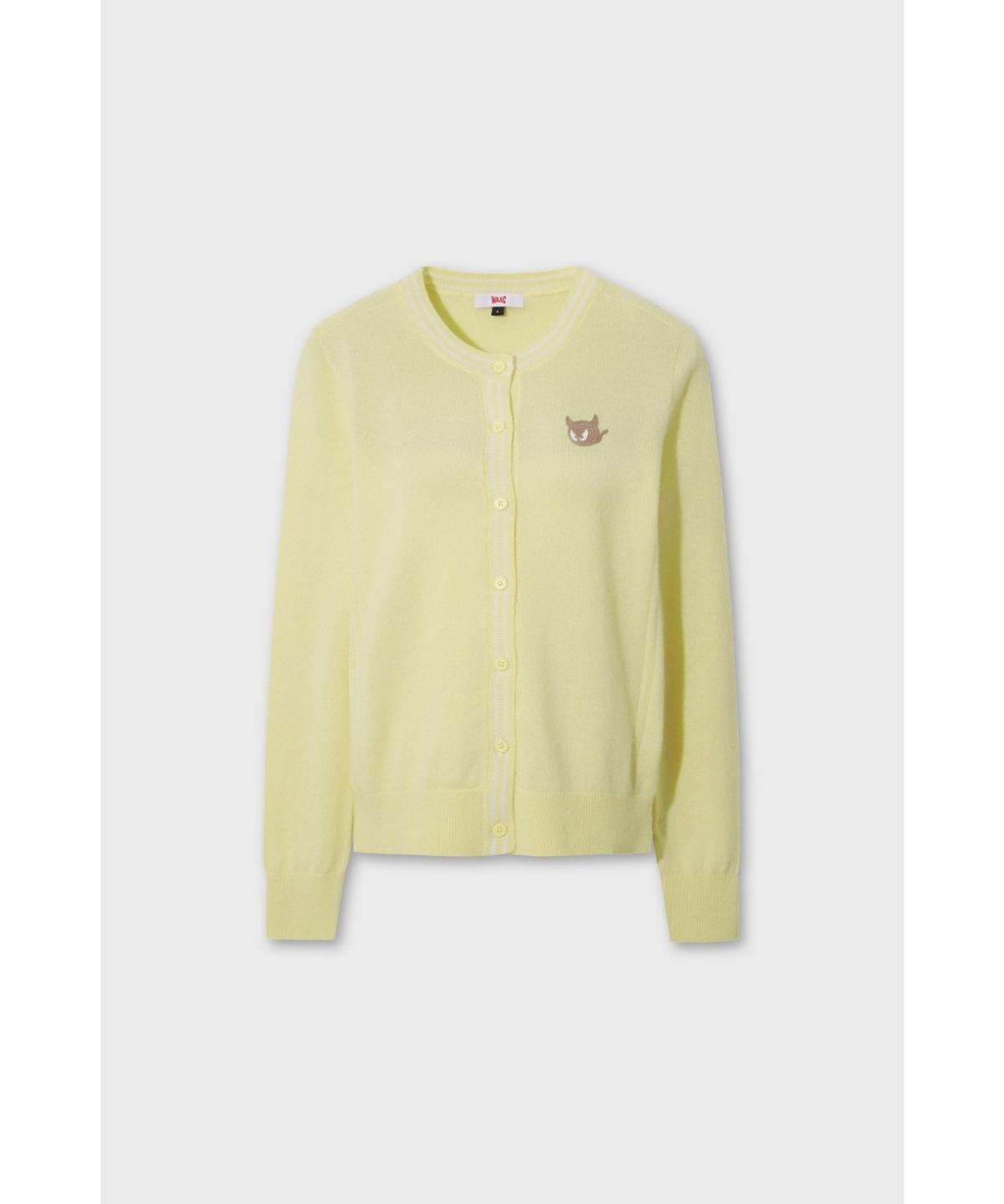 왁(WAAC) WTO Women Cashmere Wholegarment Cardigan WWWAW26731YEL