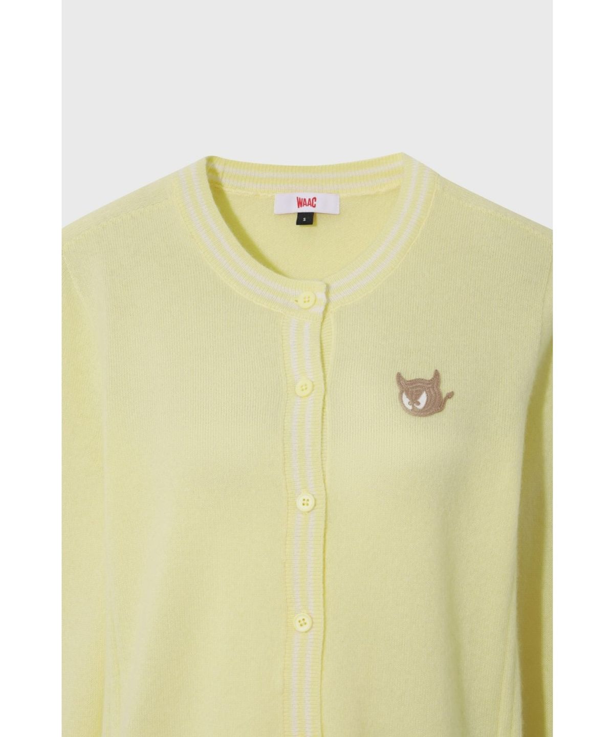 왁(WAAC) WTO Women Cashmere Wholegarment Cardigan WWWAW26731YEL