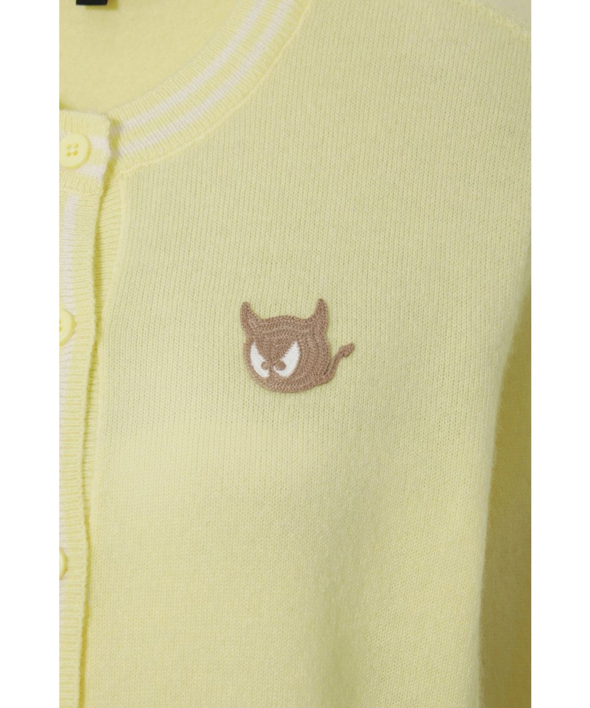 왁(WAAC) WTO Women Cashmere Wholegarment Cardigan WWWAW26731YEL