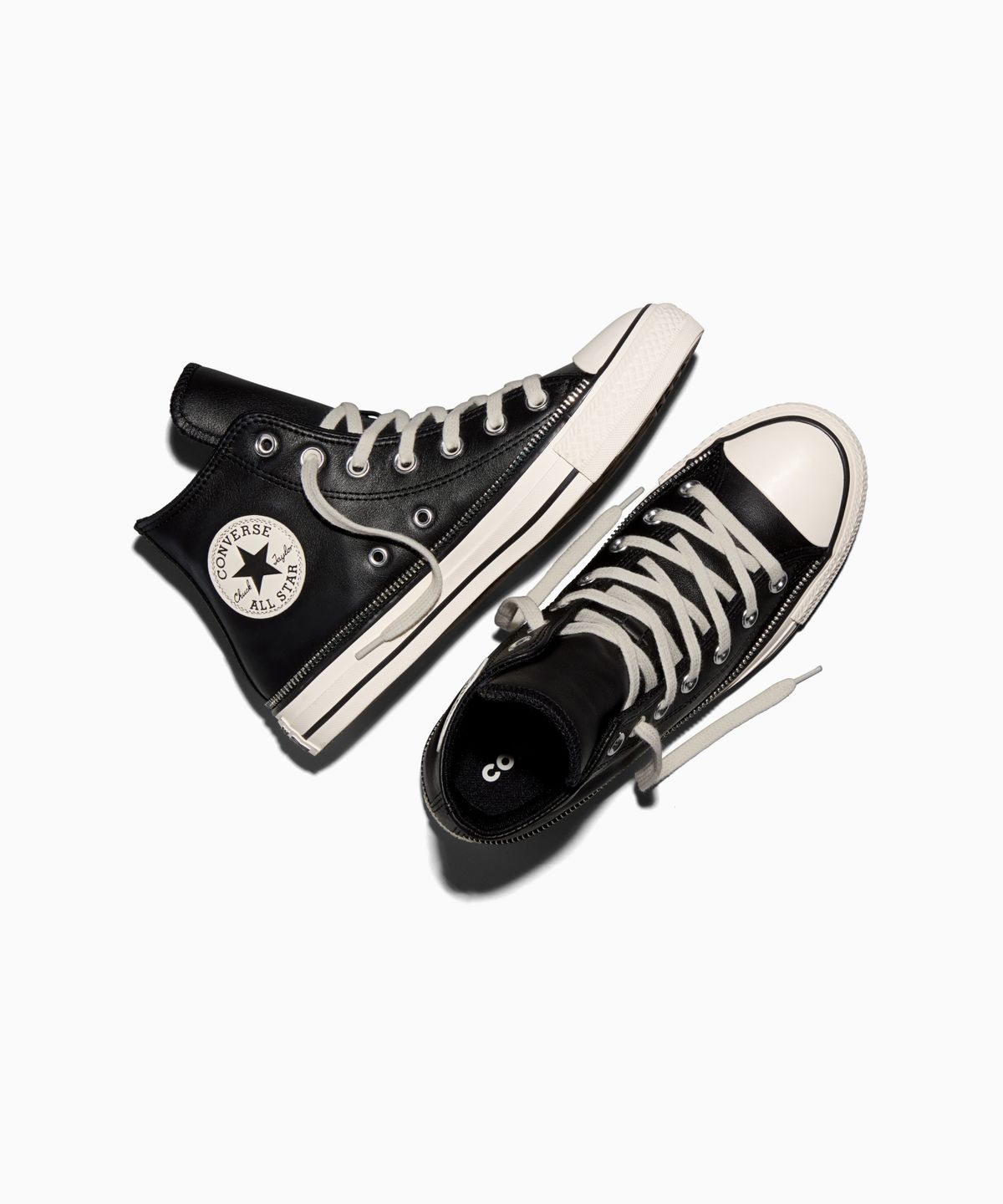 컨버스(CONVERSE) 척테일러 올스타 인더스트리얼 지퍼 레더 블랙 A20199C
