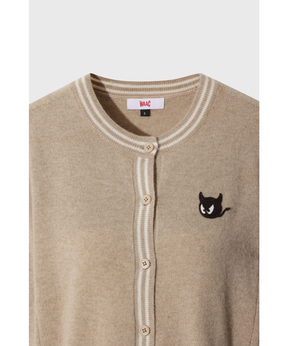 왁(WAAC) WTO Women Cashmere Wholegarment Cardigan WWWAW26731BEX