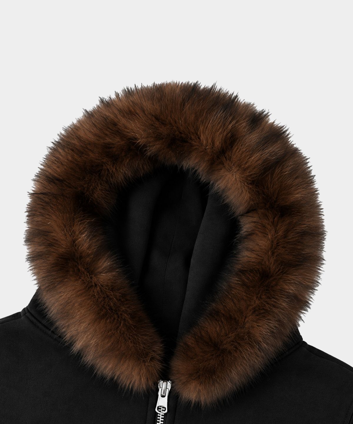 마이딥블루메모리즈(MY DEEP BLUE MEMORIES) (ZP) MM Hood Fur Jacket(GREY)