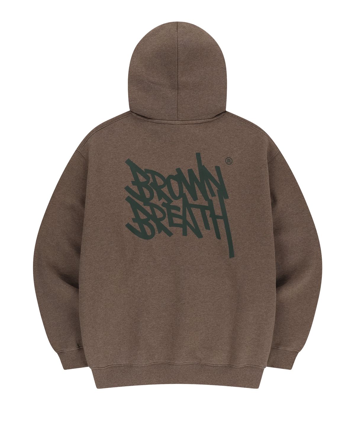 브라운브레스(BROWNBREATH) TAG HOODIE - MELANGE BROWN