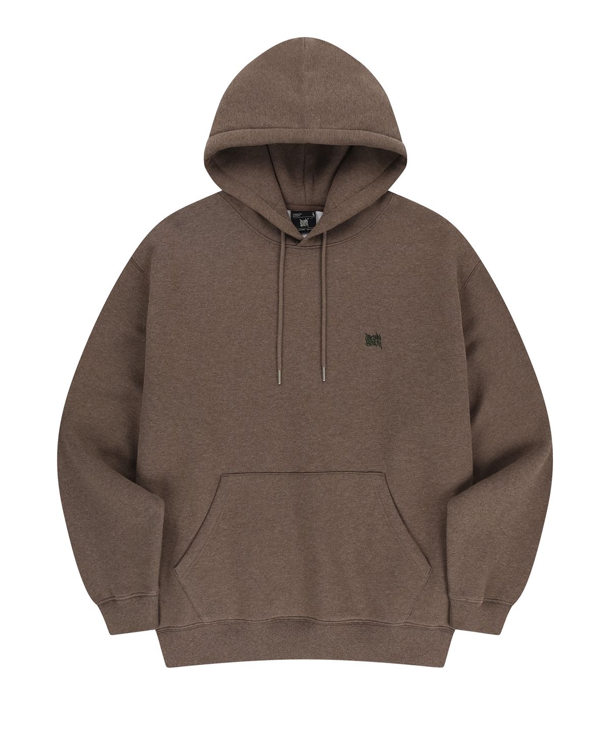 브라운브레스(BROWNBREATH) TAG HOODIE - MELANGE BROWN