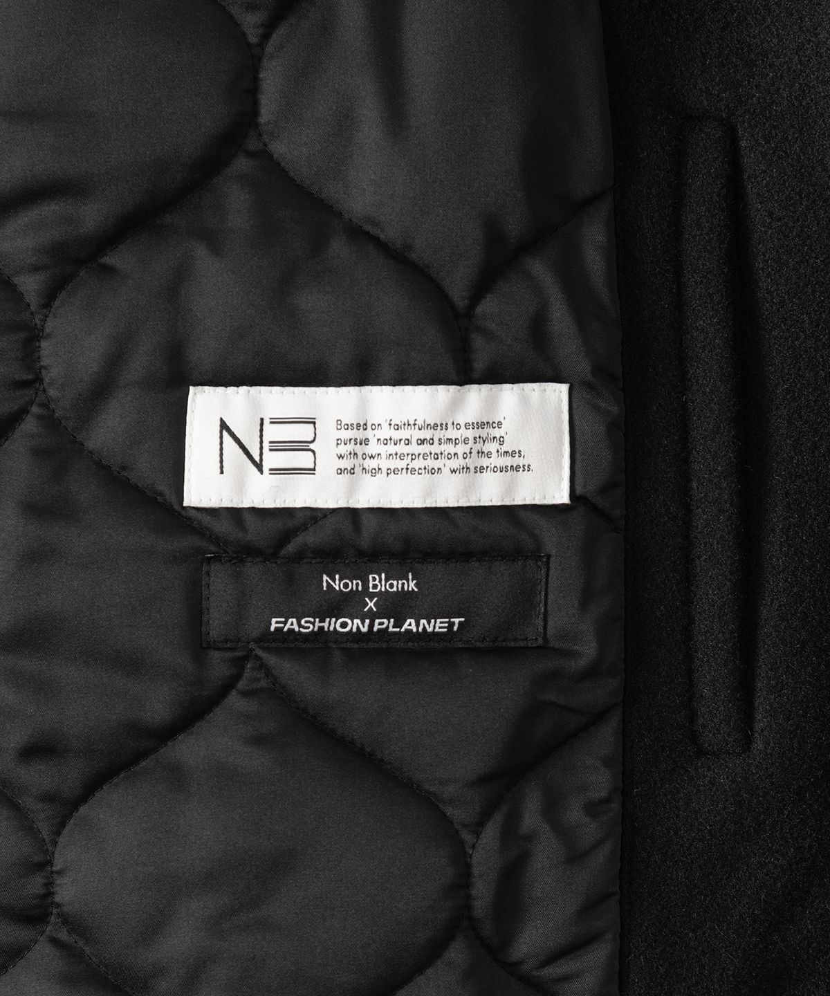 넌블랭크(NONBLANK) [무료반품][넌블랭크X패션플래닛] 울 블렌드 해링턴 블루종_BLACK