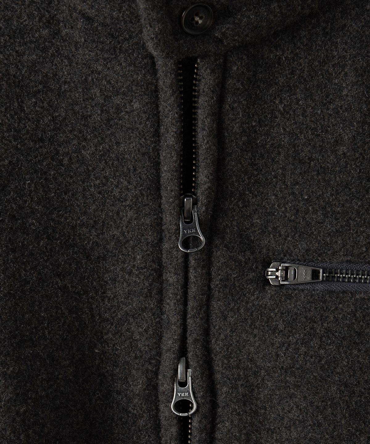 넌블랭크(NONBLANK) [무료반품][넌블랭크X패션플래닛] 울 블렌드 해링턴 블루종_CHARCOAL