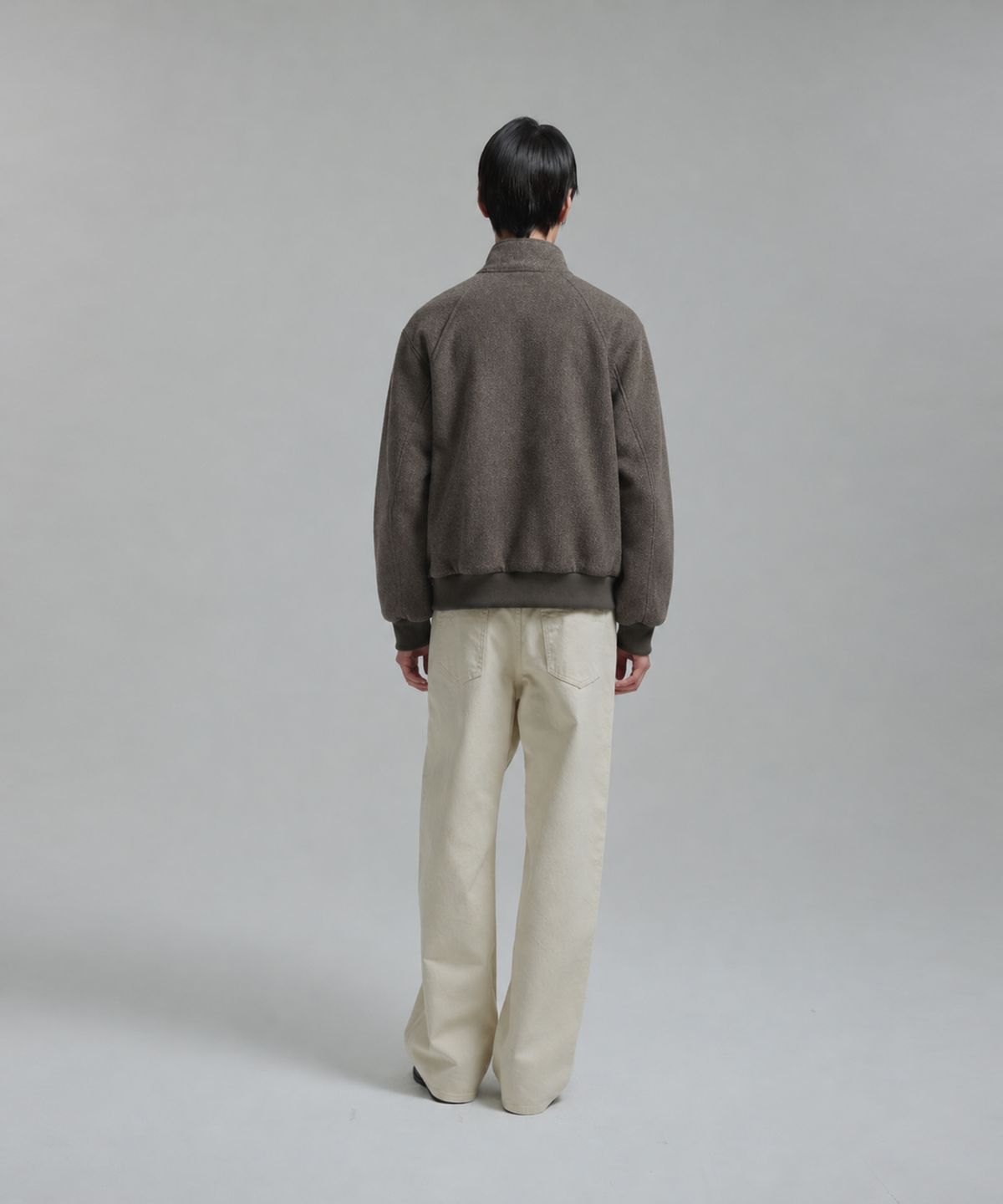 넌블랭크(NONBLANK) [무료반품][넌블랭크X패션플래닛] 울 블렌드 해링턴 블루종_TAUPE