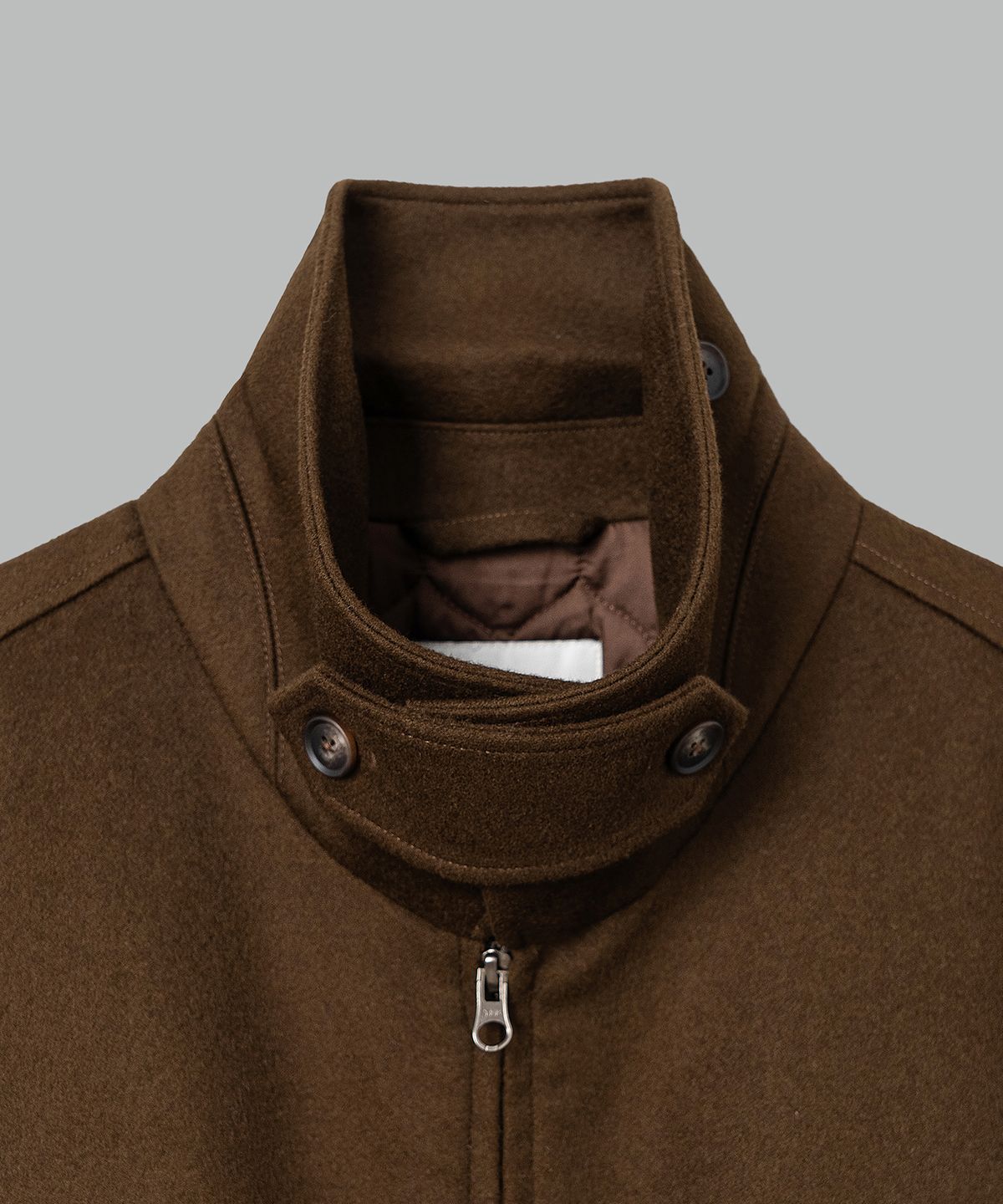 넌블랭크(NONBLANK) [넌블랭크x삭형] 캐시미어 블렌드 블루종_BROWN