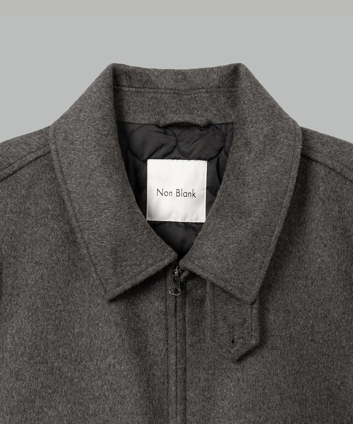 넌블랭크(NONBLANK) [넌블랭크x삭형] 캐시미어 블렌드 블루종_MELANGE GREY