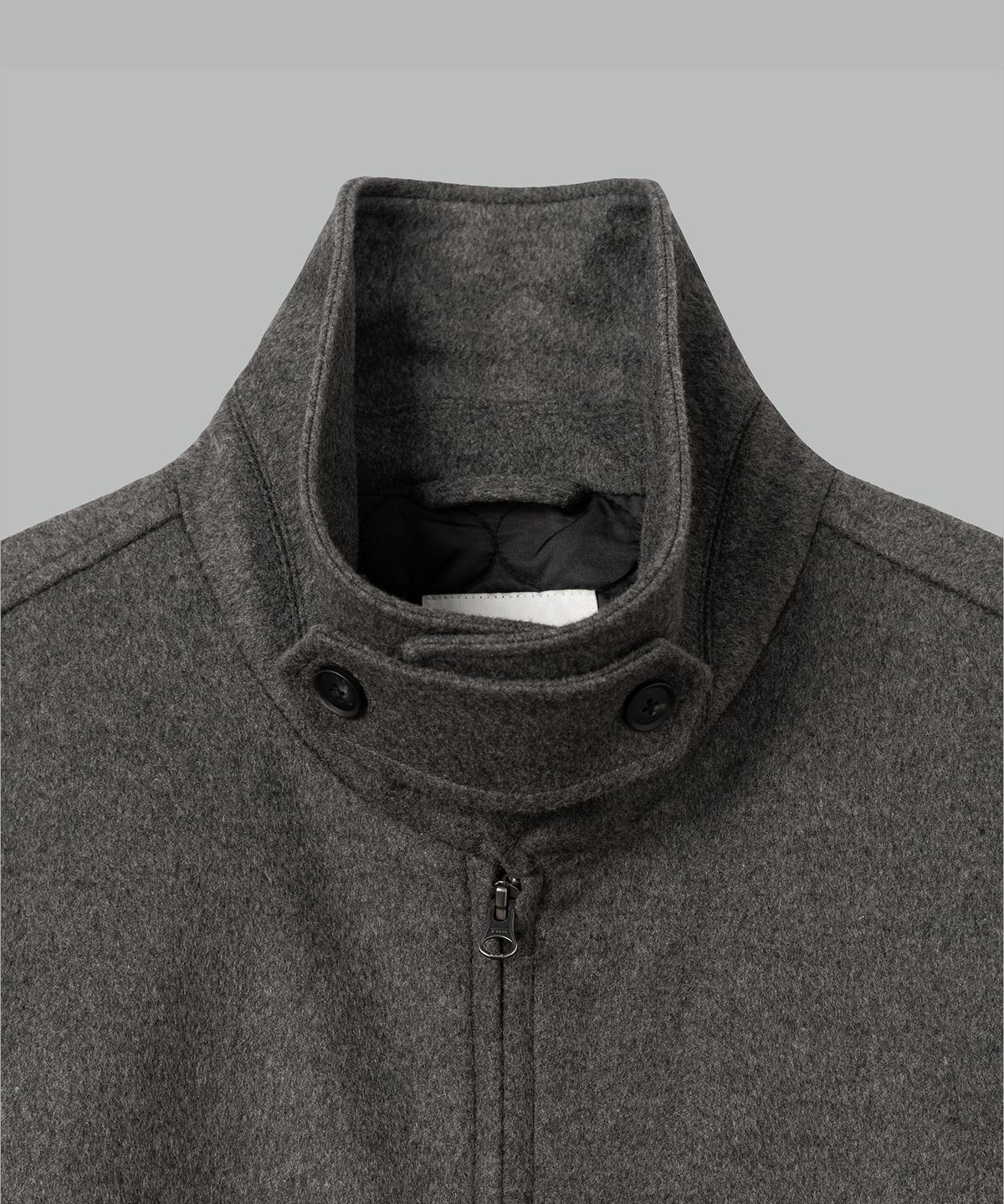 넌블랭크(NONBLANK) [넌블랭크x삭형] 캐시미어 블렌드 블루종_MELANGE GREY