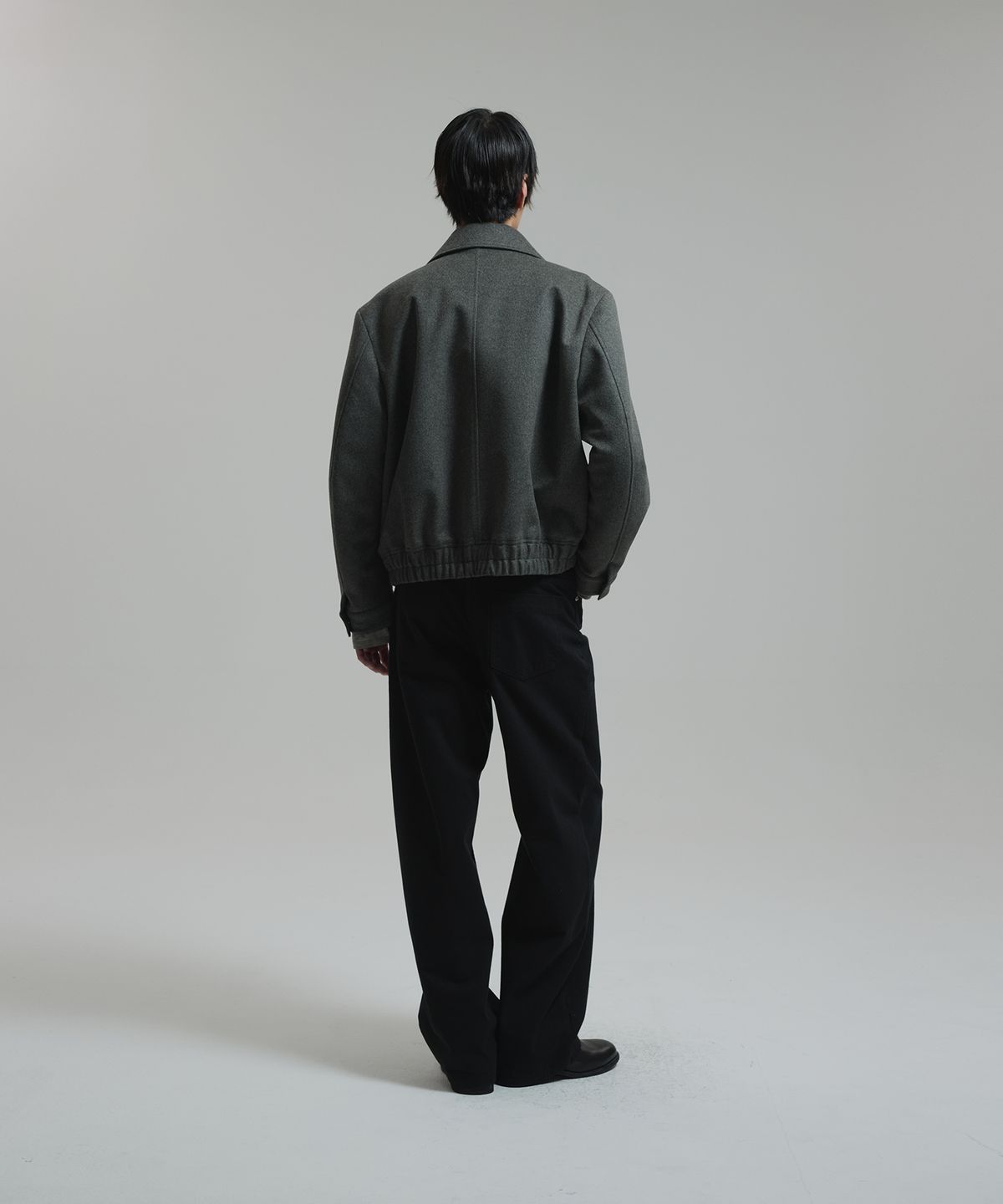 넌블랭크(NONBLANK) [넌블랭크x삭형] 캐시미어 블렌드 블루종_MELANGE GREY
