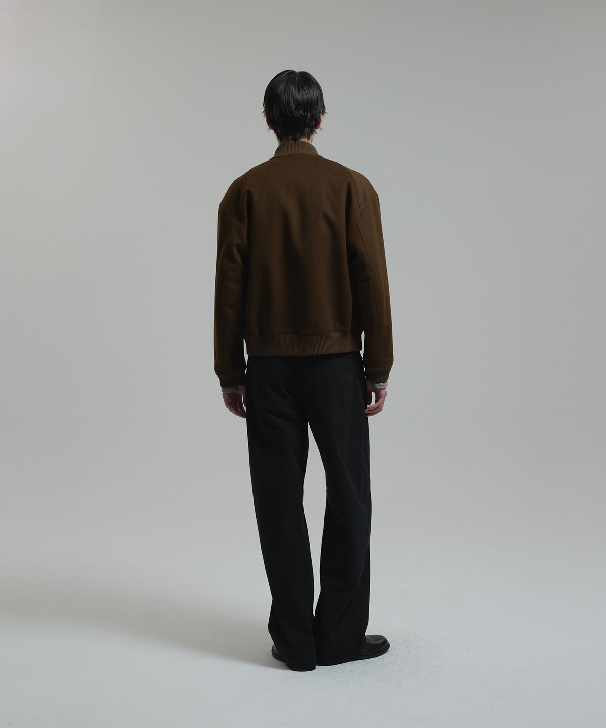 넌블랭크(NONBLANK) [넌블랭크X삭형]캐시미어 블렌드 탱커 자켓_BROWN