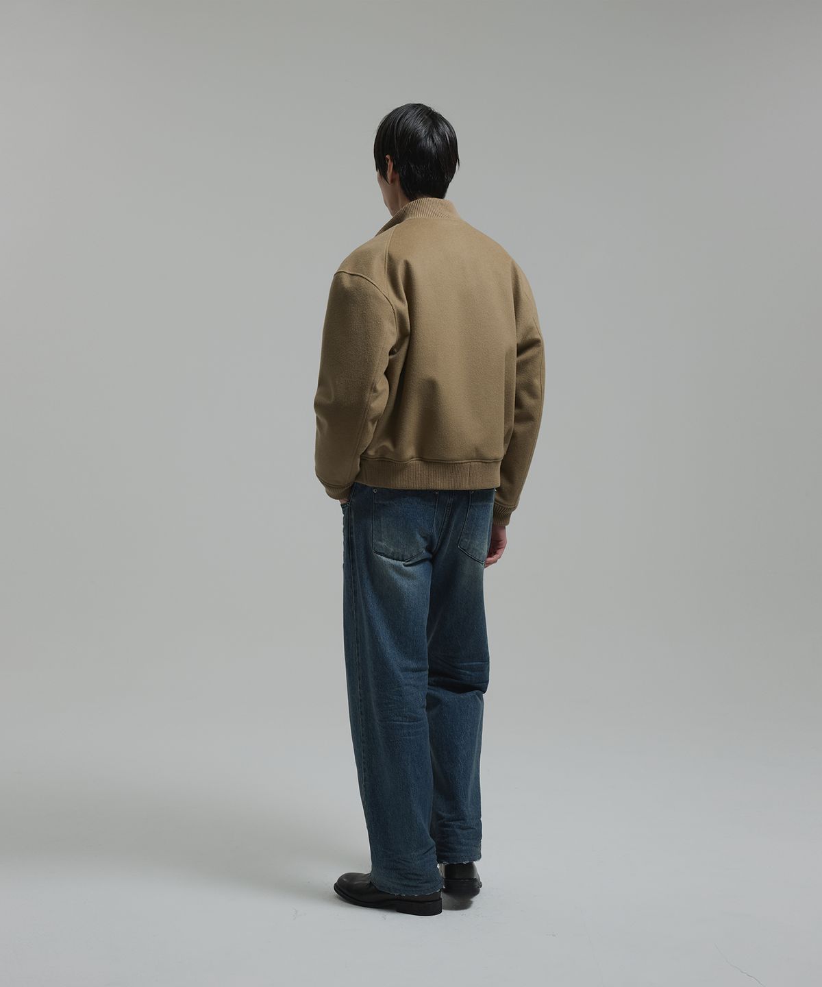 넌블랭크(NONBLANK) [넌블랭크X삭형]캐시미어 블렌드 탱커 자켓_BEIGE