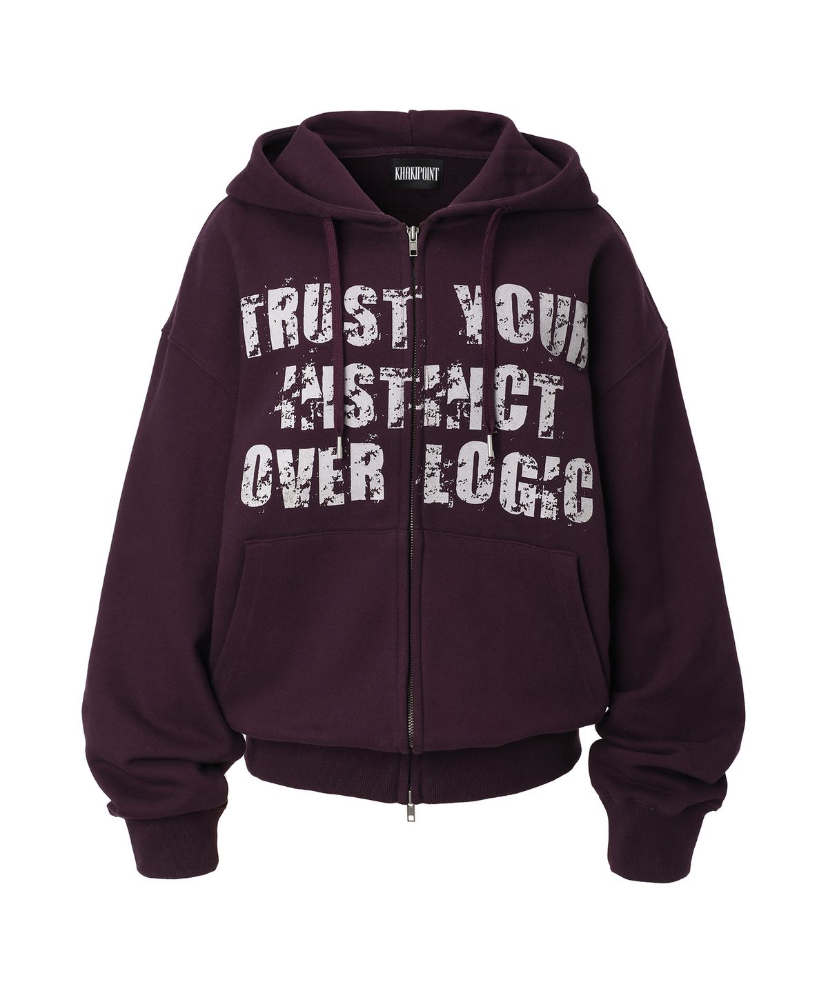 카키포인트(KHAKIPOINT) Cracked Graphic Hood Zip-up (purple)