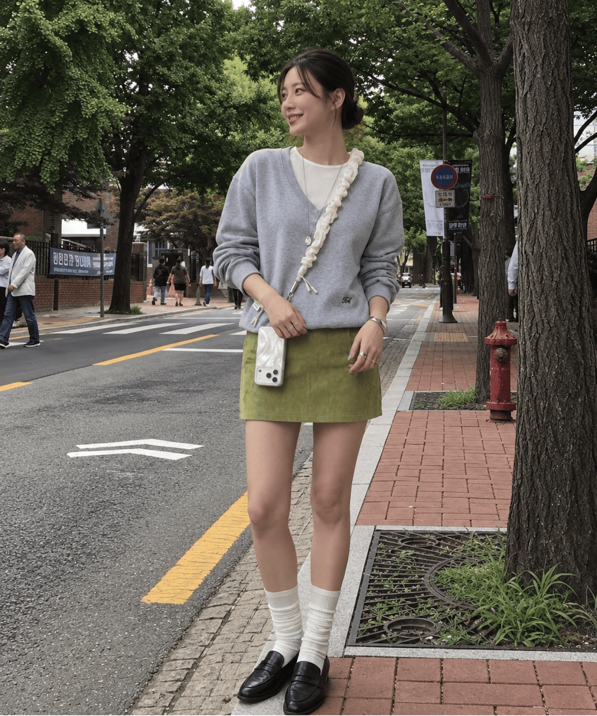 낼나(NELNA) 휴대폰 스트랩 클리어 스크런치 커버 세트 - C to C 60W PD고속충전 케이블 겸용 (숄더/손목형)