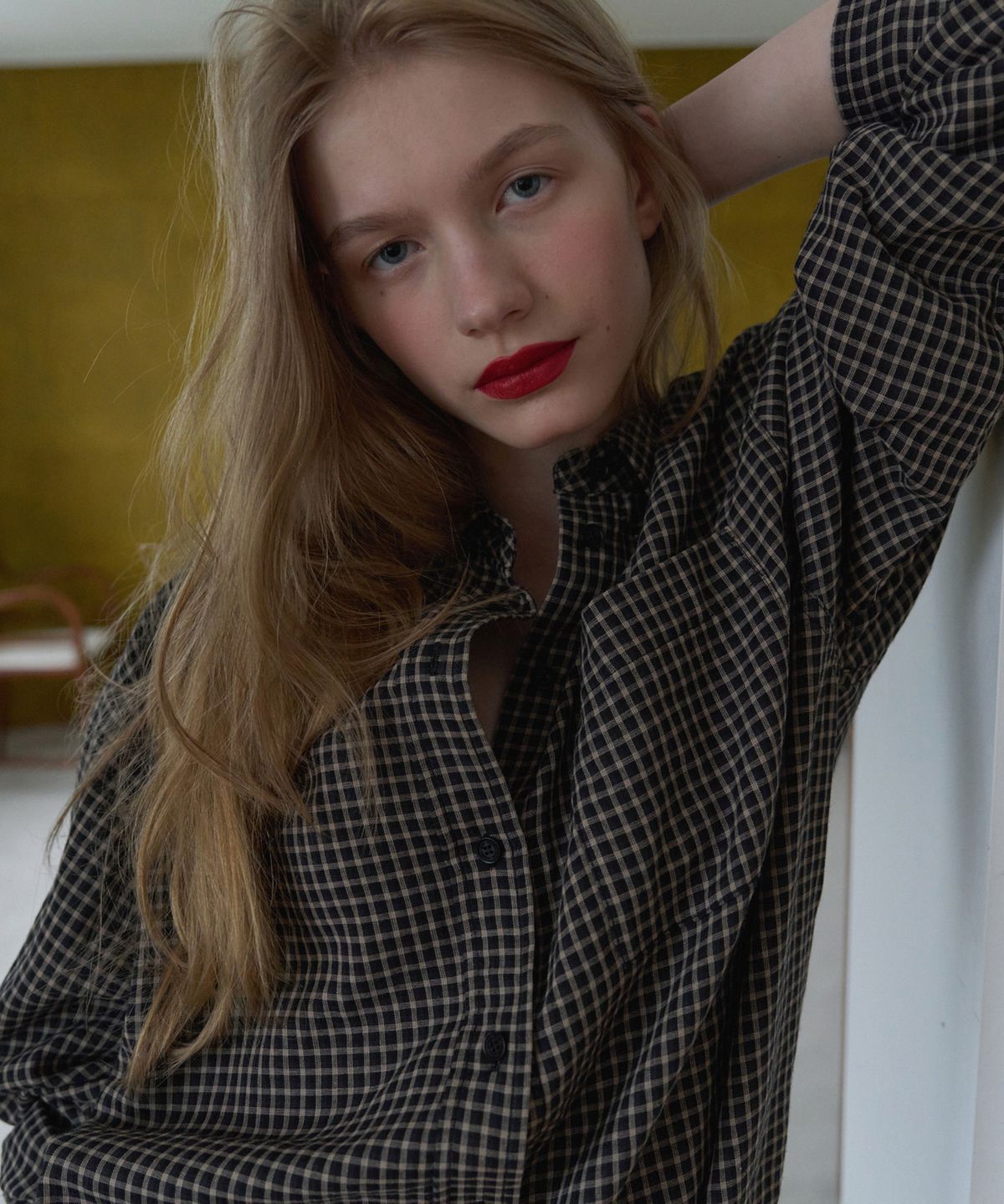 오버듀플레어(OVERDUEFLAIR) OVERSIZED VINTAGE CHECK SHIRT_MONO