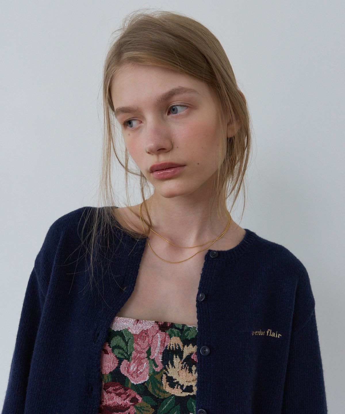 오버듀플레어(OVERDUEFLAIR) OVERDUE WOOL CARDIGAN_NAVY