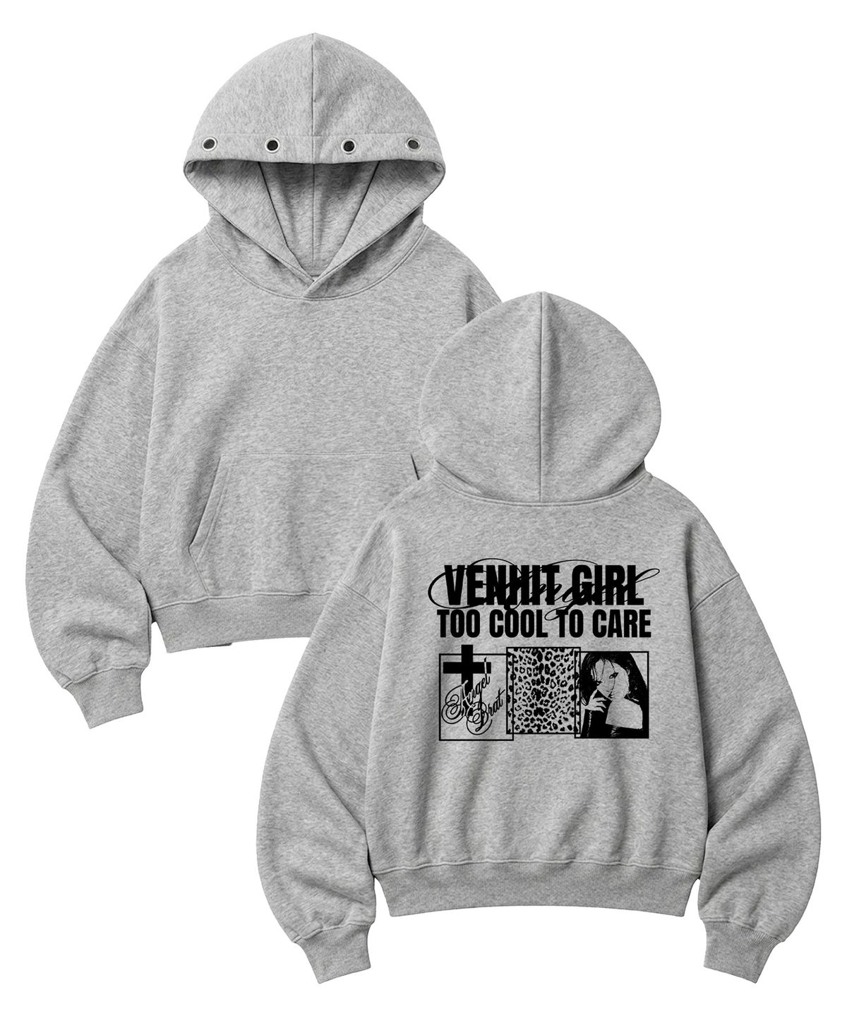 벤힛(VENHIT) ShesTrouble 아일렛 후드티
