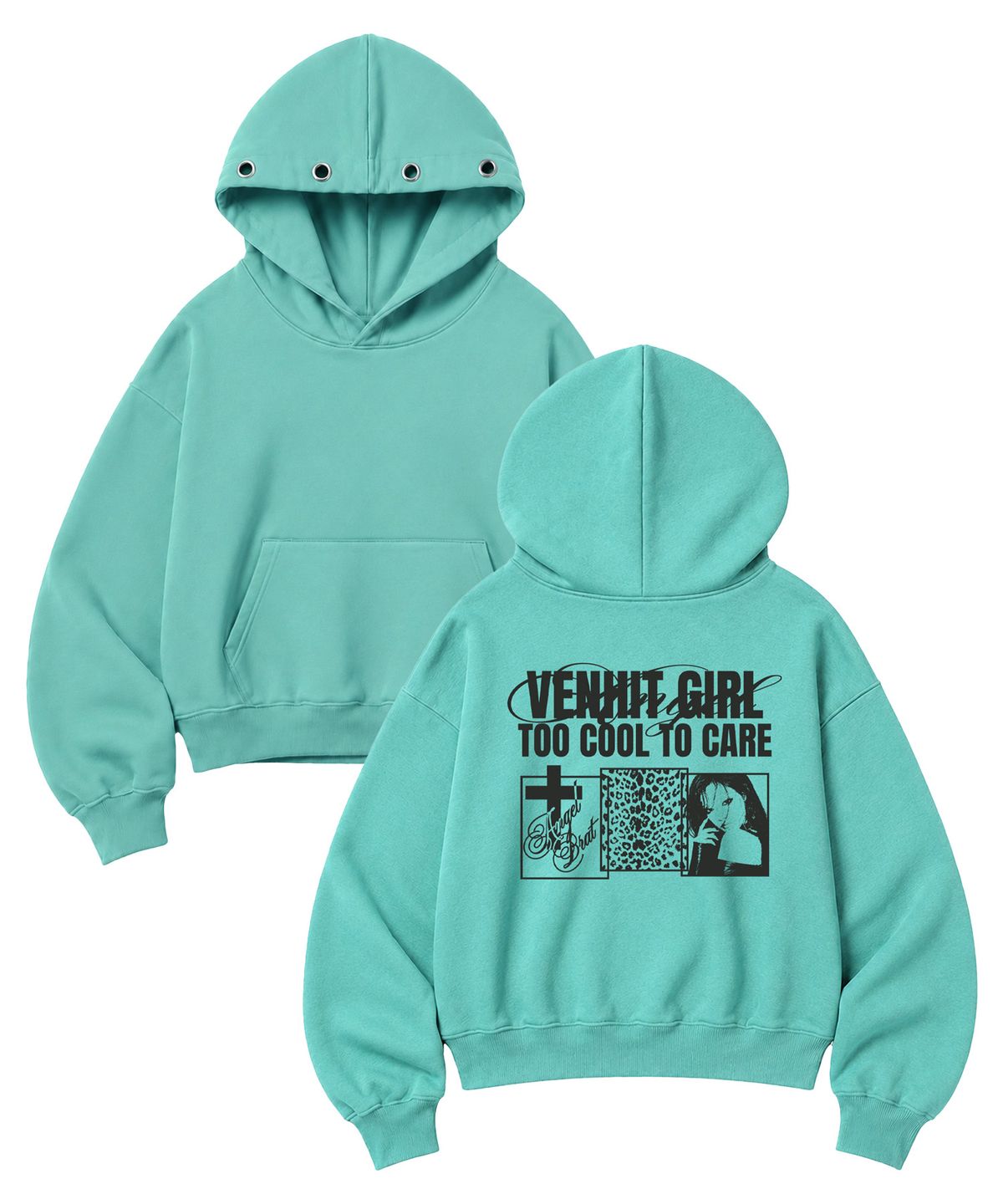 벤힛(VENHIT) ShesTrouble 아일렛 후드티