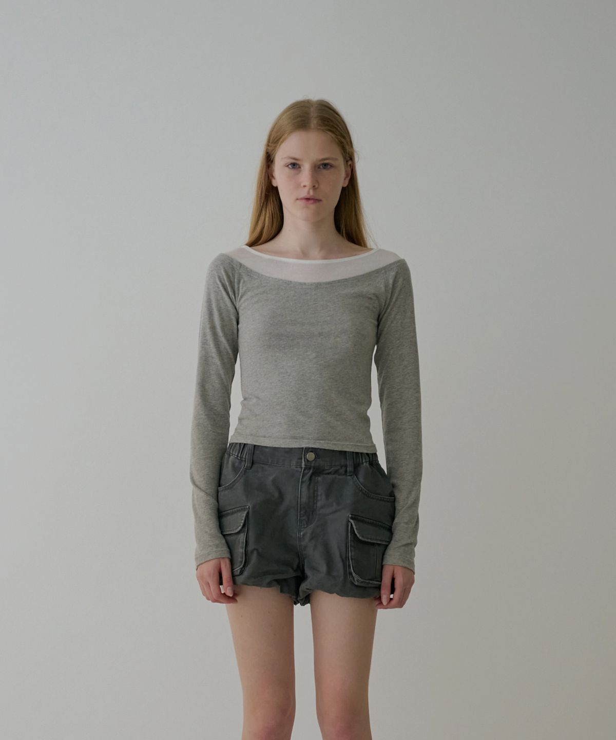 소프트서울(SOFT SEOUL) DOUBLE LAYERED TOP_GREY