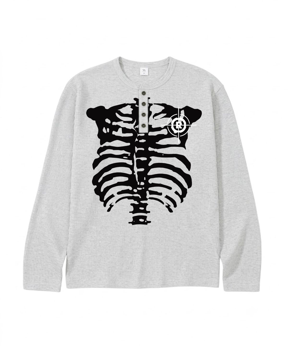 벤힛(VENHIT) Skelleton 와플 헨리넥 롱슬리브