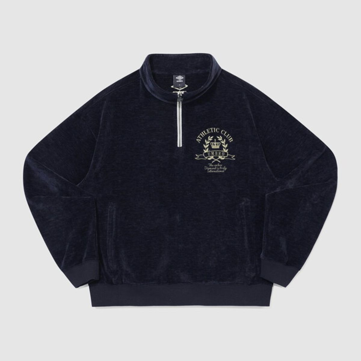 엄브로(UMBRO) 셔닐블렌드 하프집업 네이비 UR423CFSN3