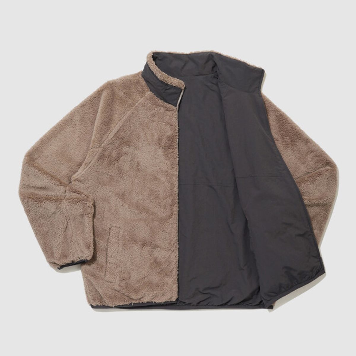 엄브로(UMBRO) 리버시블 플리스 & 우븐 자켓 카멜 UR421CFJO9