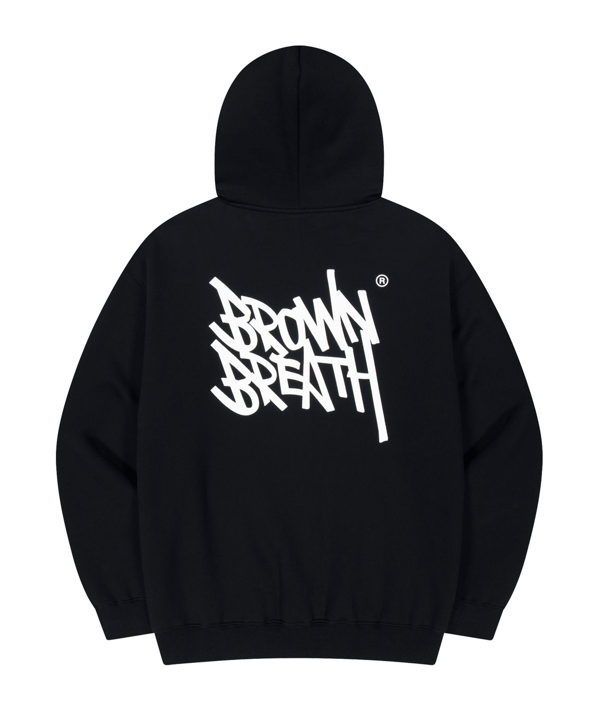 브라운브레스(BROWNBREATH) TAG HOOD ZIP UP - BLACK