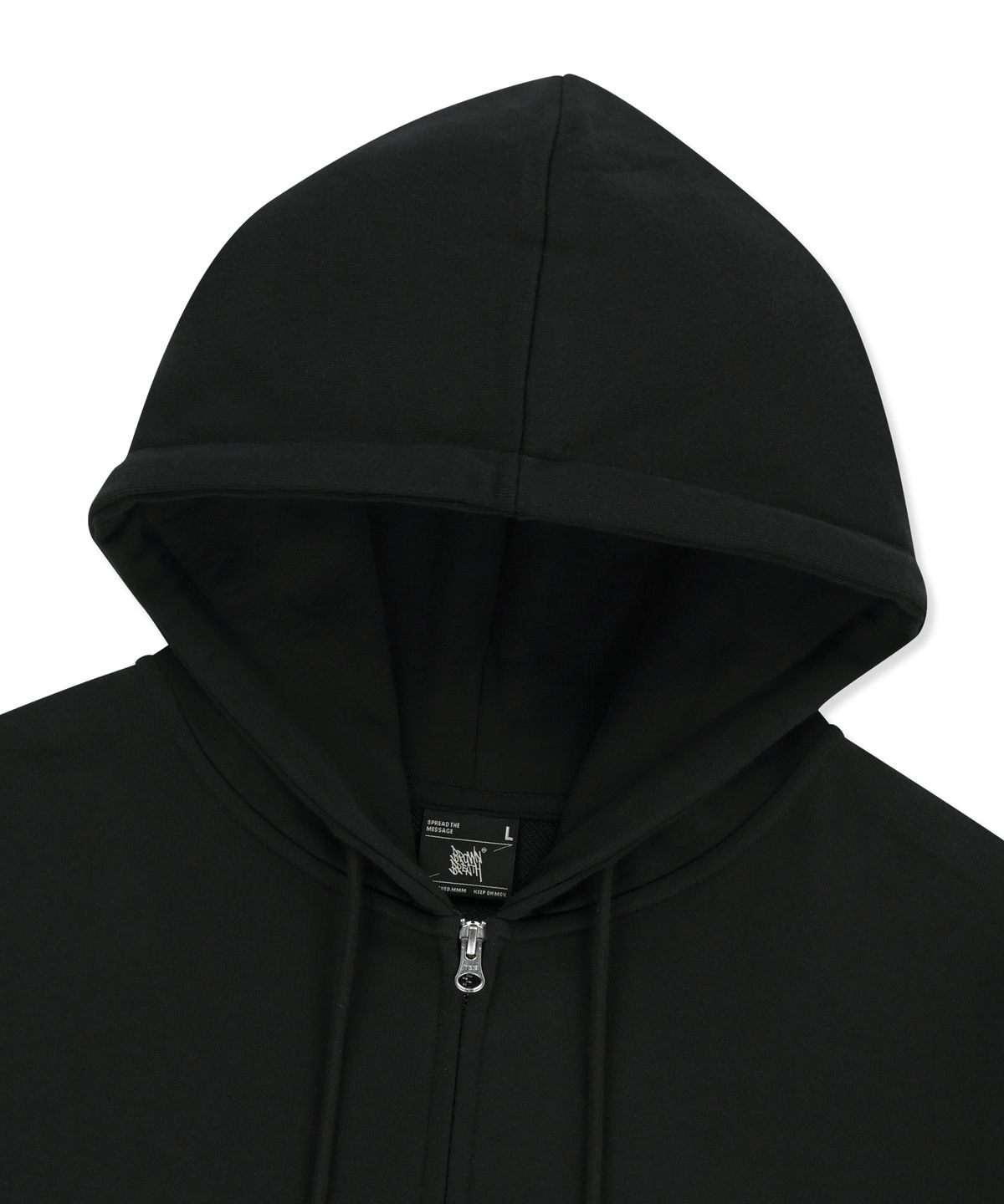 브라운브레스(BROWNBREATH) TAG HOOD ZIP UP - BLACK
