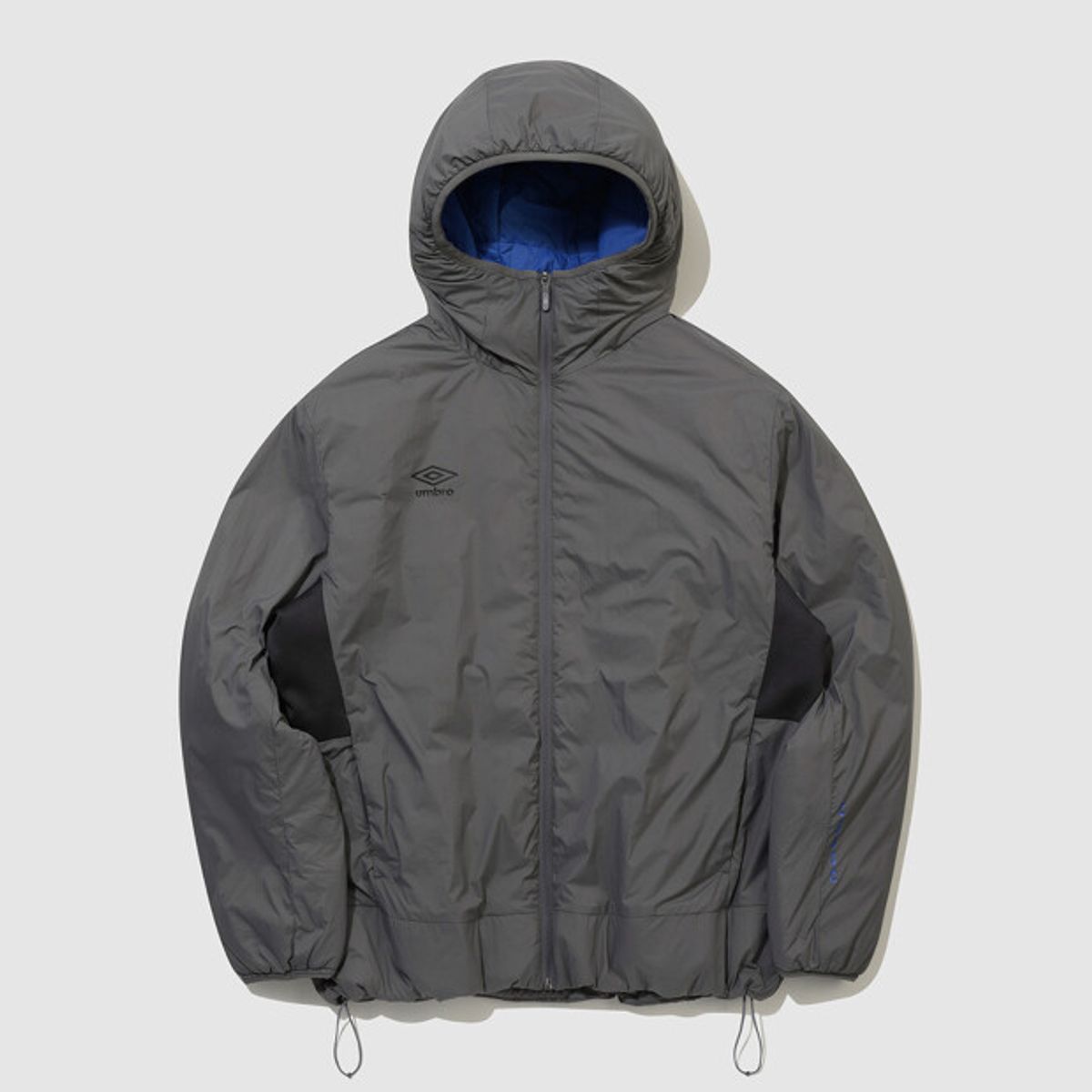 엄브로(UMBRO) 올라운드 후드형 경량 패딩 자켓 챠콜 UR421SPJO1
