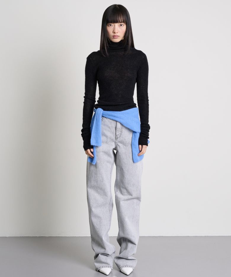 Italian Mohair Knit Turtleneck Pullover_Black (10/10 이후 순차배송)