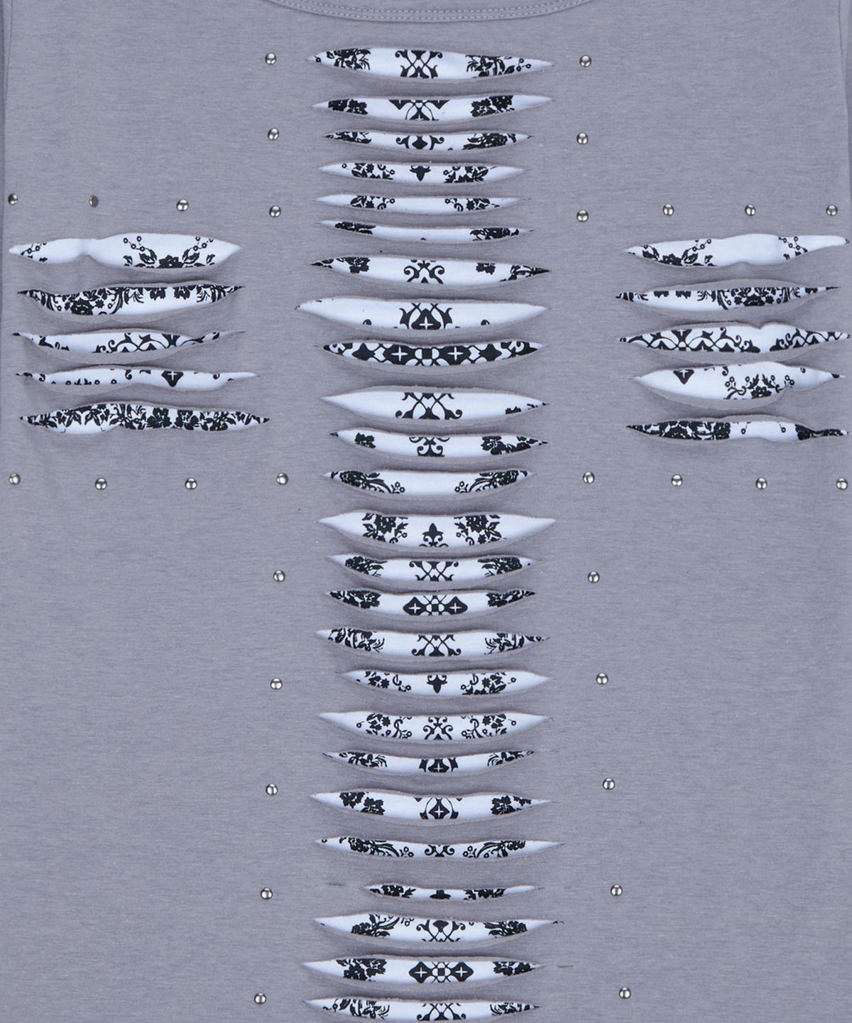 러브이즈트루(LUVISTRUE) RL CROSS CUT OUT TEE(GRAY)
