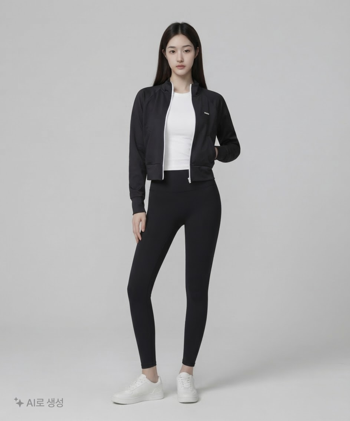 미세키서울(MISEKI SEOUL) Jersey zip-up jacket BLACK OS