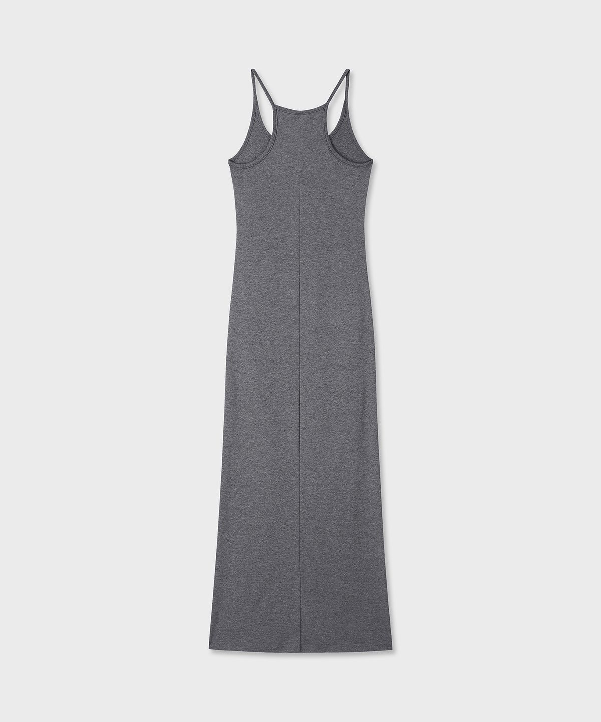 다이브인 우먼(DIVEIN WOMEN) SIDE SHIRRING SLEEVELESS MAXI DRESS (CHARCOAL)