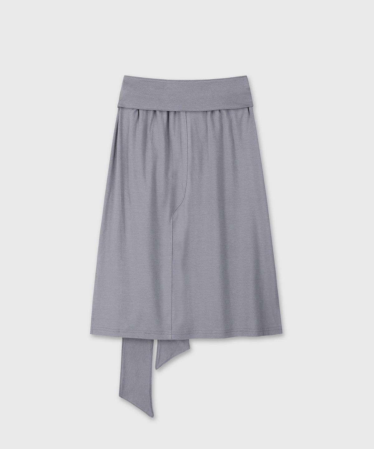 다이브인 우먼(DIVEIN WOMEN) SWEAT TIE MIDI SKIRT (GRAY)