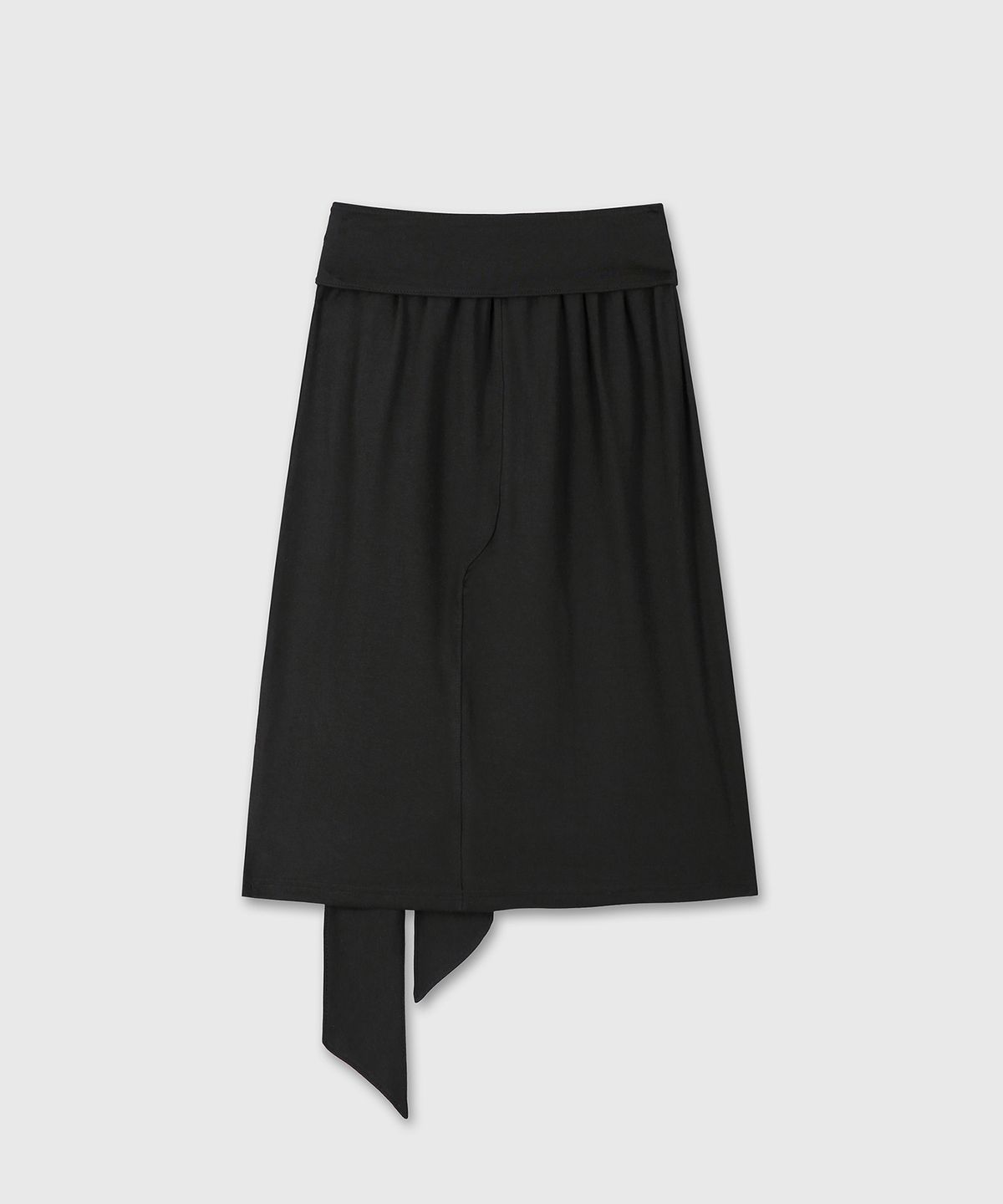 다이브인 우먼(DIVEIN WOMEN) SWEAT TIE MIDI SKIRT (BLACK)