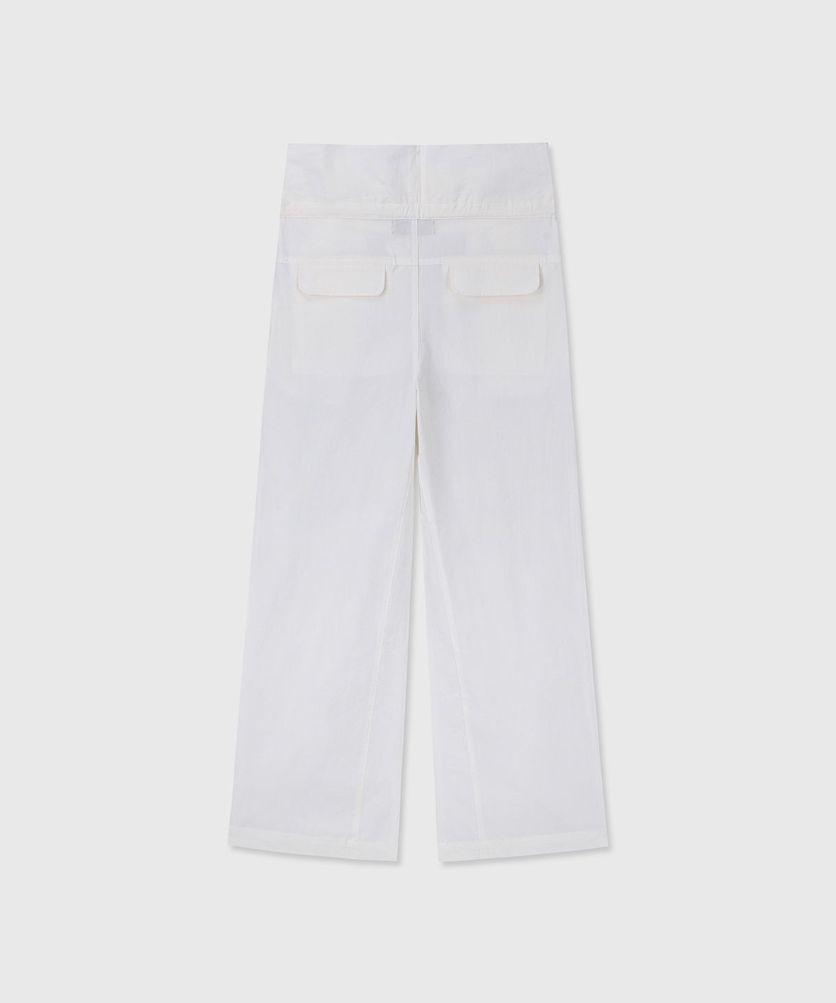 다이브인 우먼(DIVEIN WOMEN) FOLDING COTTON WIDE PANTS (WHITE)