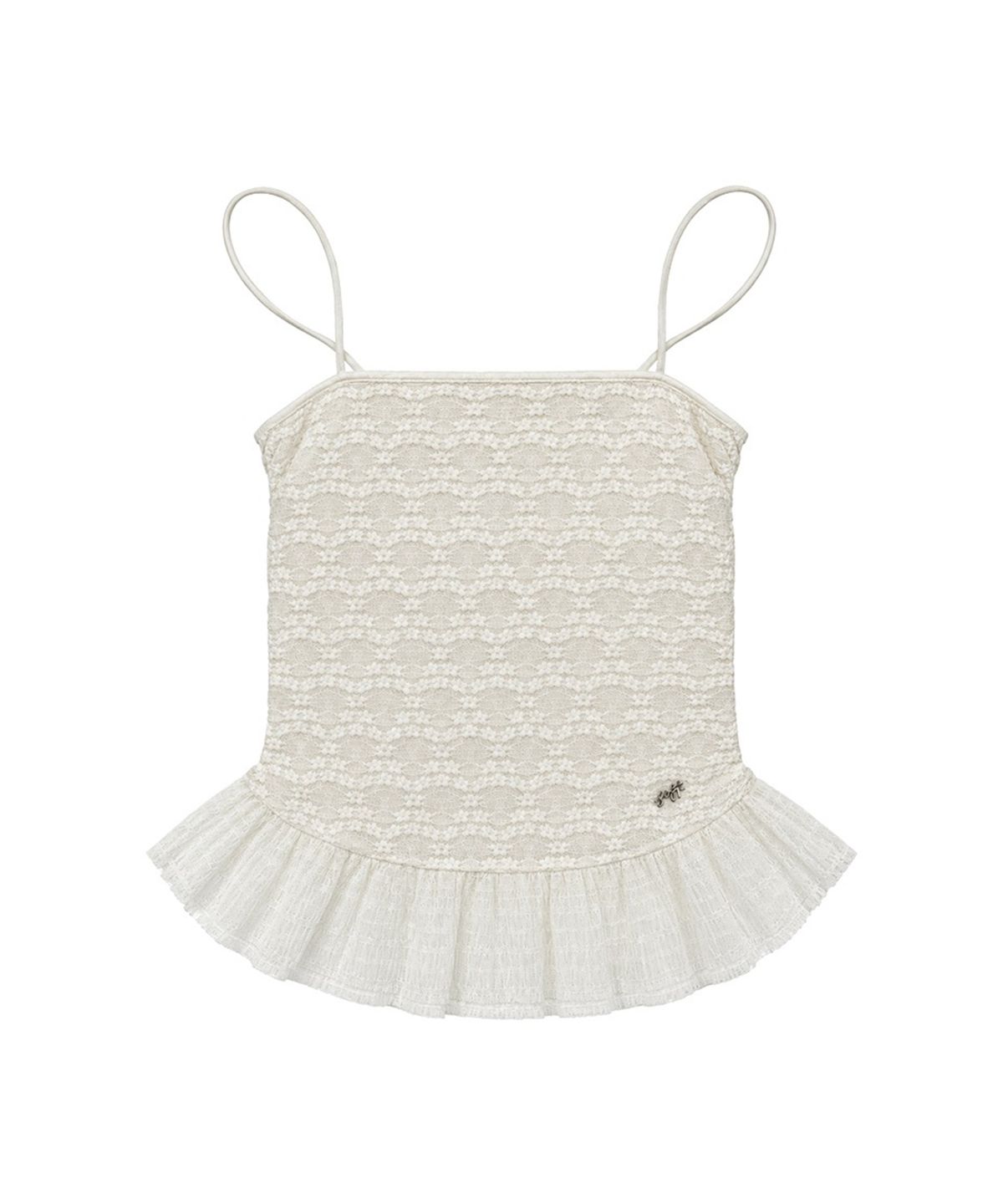 소프트서울(SOFT SEOUL) LACE FRILL SLEEVELESS TOP_IVORY