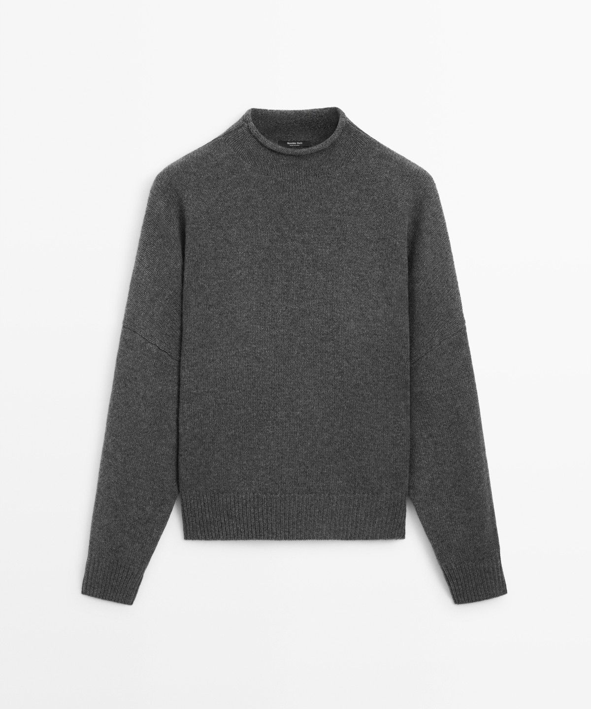 마시모두띠(MASSIMO DUTTI) 100% 울 오버사이즈 퍼널넥 니트 스웨터