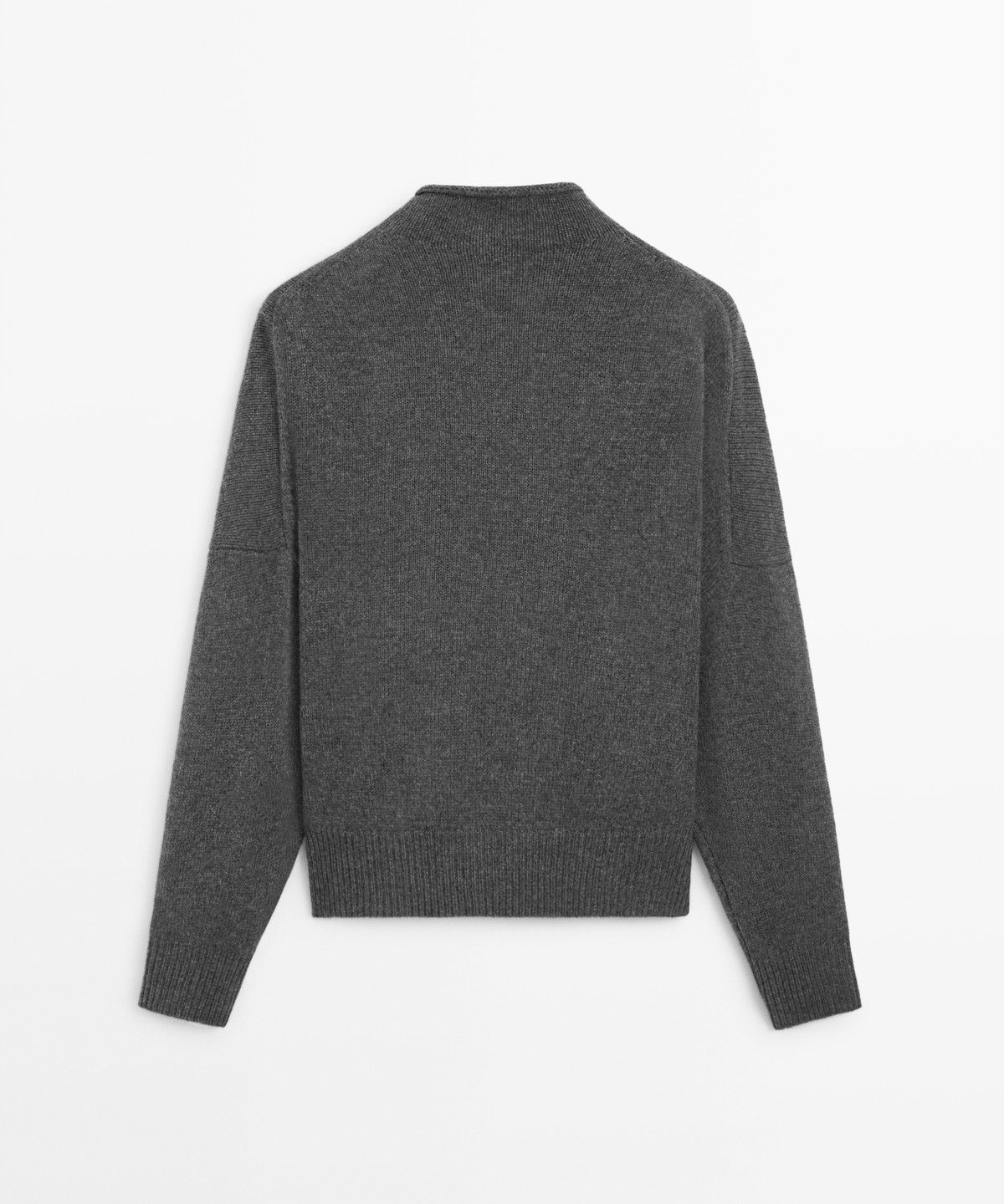 마시모두띠(MASSIMO DUTTI) 100% 울 오버사이즈 퍼널넥 니트 스웨터