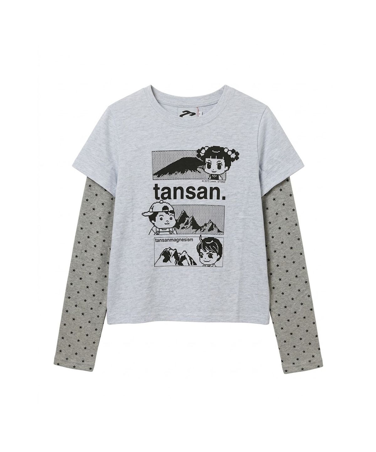 탄산마그네슘(TANSANMAGNESIUM) 안녕자두야X탄산 마운틴 자두 레이어드 롱슬리브 (스카이블루)