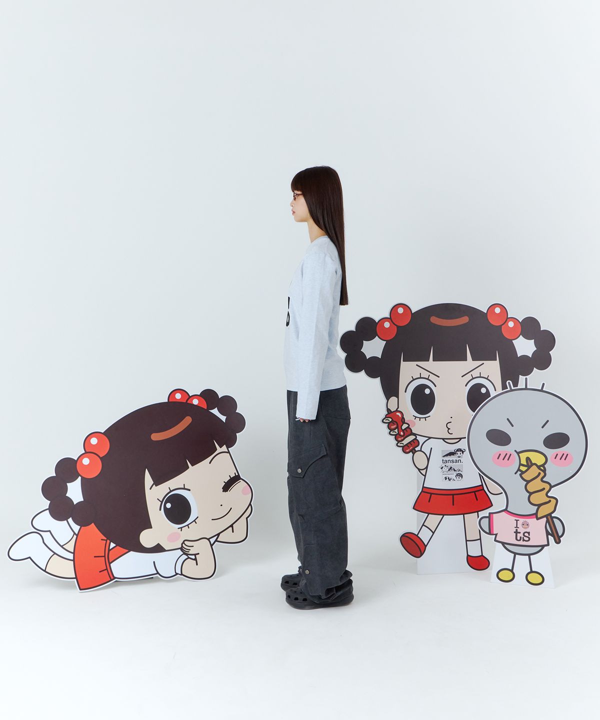 탄산마그네슘(TANSANMAGNESIUM) 안녕자두야X탄산 꼬꼬 롱슬리브 (스카이블루)