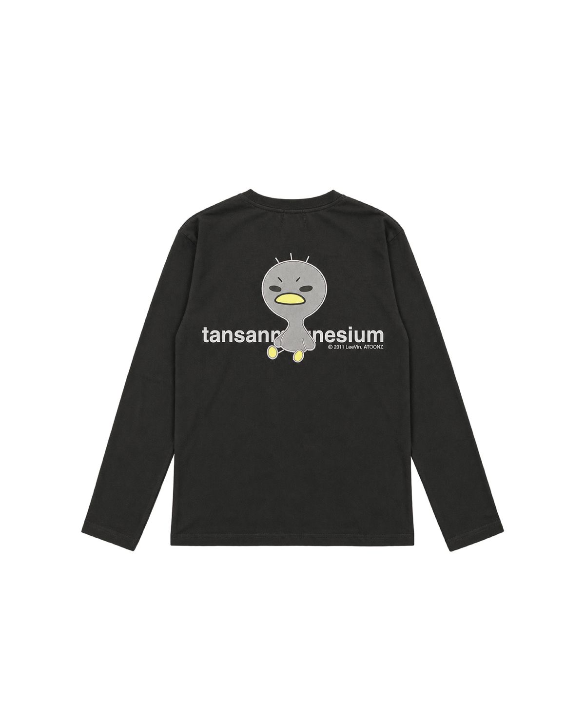 탄산마그네슘(TANSANMAGNESIUM) 안녕자두야X탄산 앉은 꼬꼬 롱슬리브 (블랙)