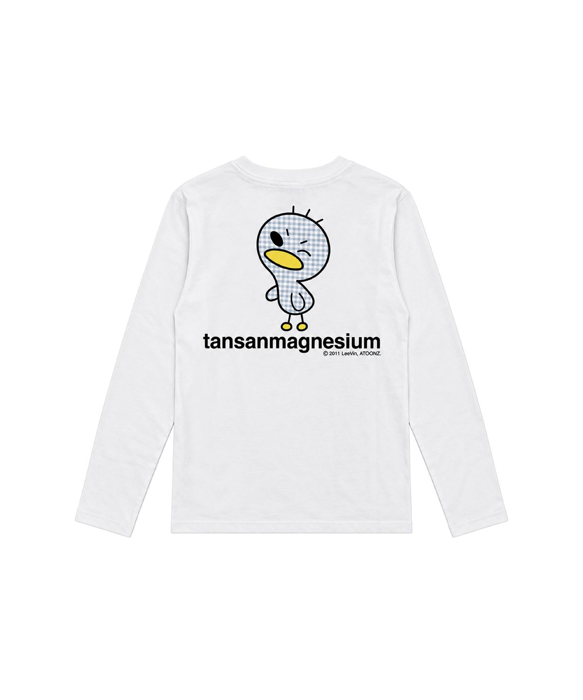 탄산마그네슘(TANSANMAGNESIUM) 안녕자두야X탄산 윙크 꼬꼬 롱슬리브 (화이트)