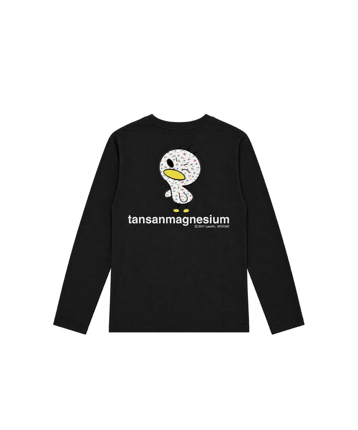 탄산마그네슘(TANSANMAGNESIUM) 안녕자두야X탄산 윙크 꼬꼬 롱슬리브 (블랙)